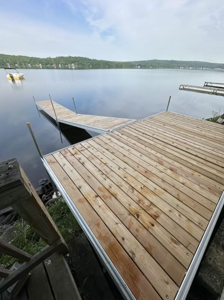 western red cedar wood boat dock
